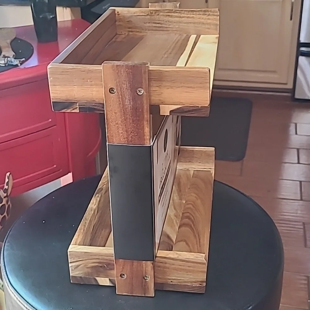 2 Tier Solid Wood Organizer